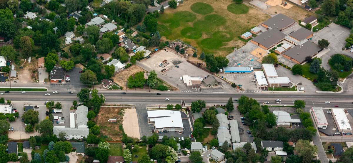 aerial photo of state and arthur intersection