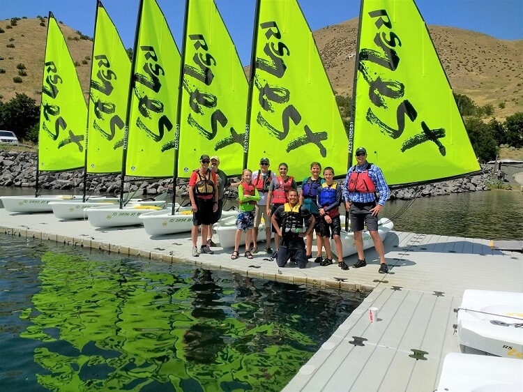Sailing class at Lucky Peak Reservoir in the Summer