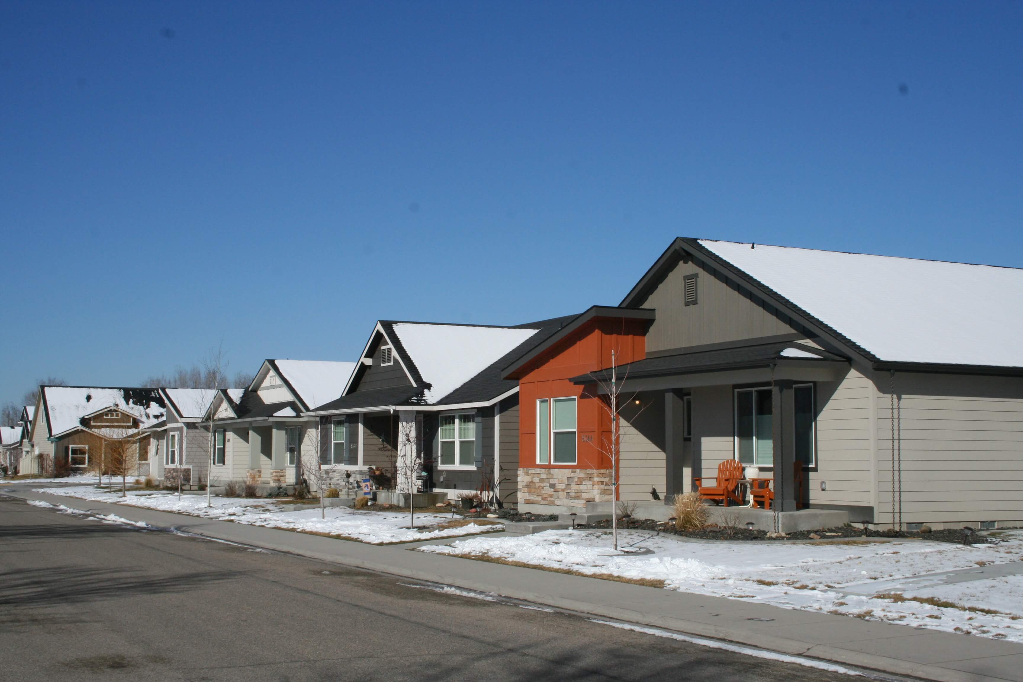 Residential homes representative of a subdivision