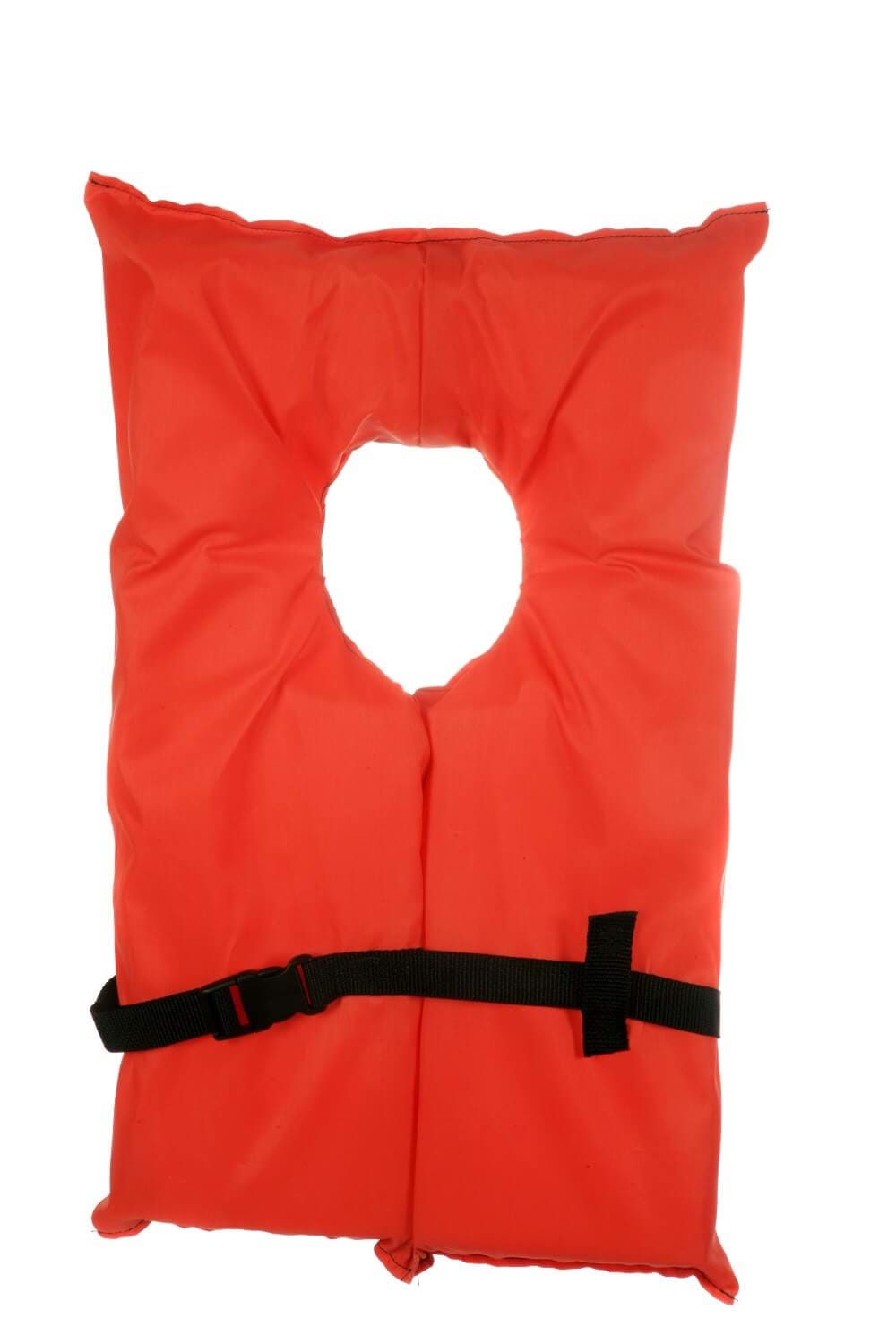 Standard orange life vest with clip