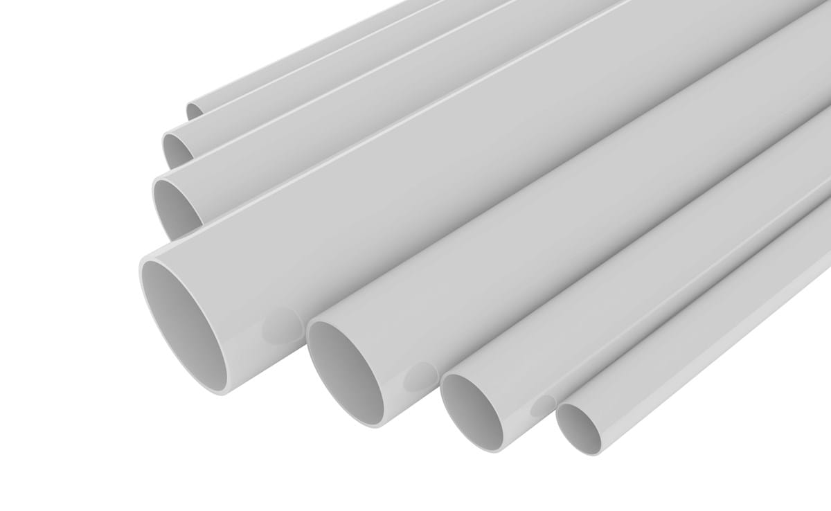 pvc pipes on white background