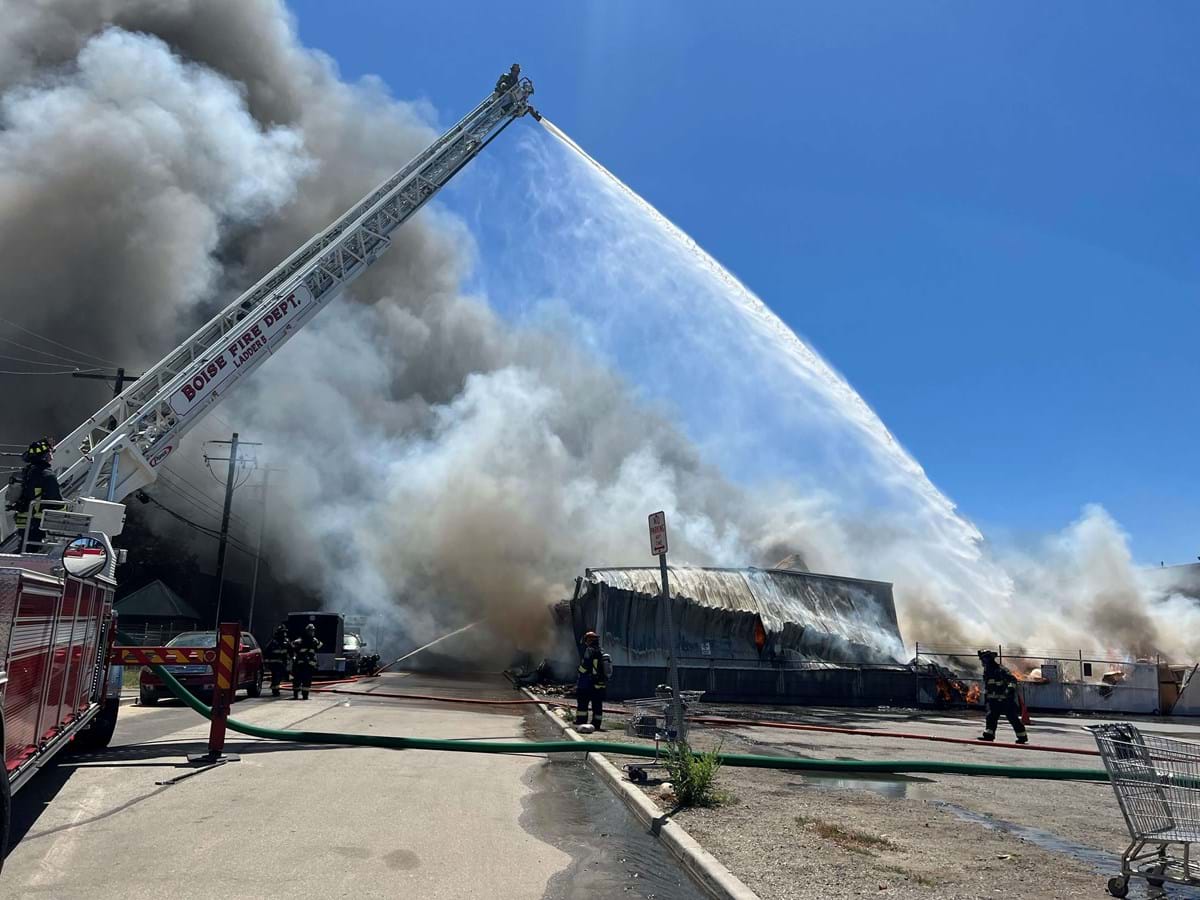 Large Warehouse Fire on W. Irving St