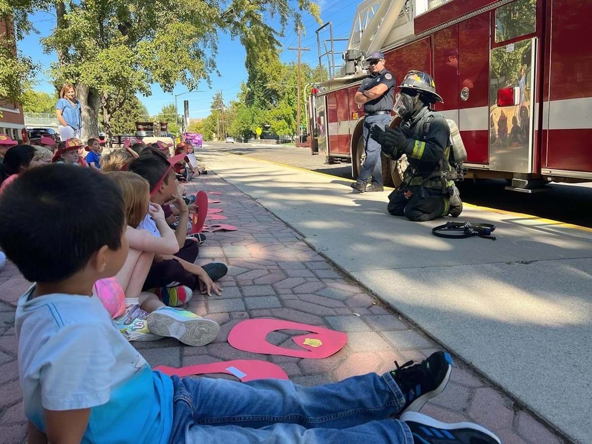 Boise Firefighters share fire safety tips during Fire Safety Week. 