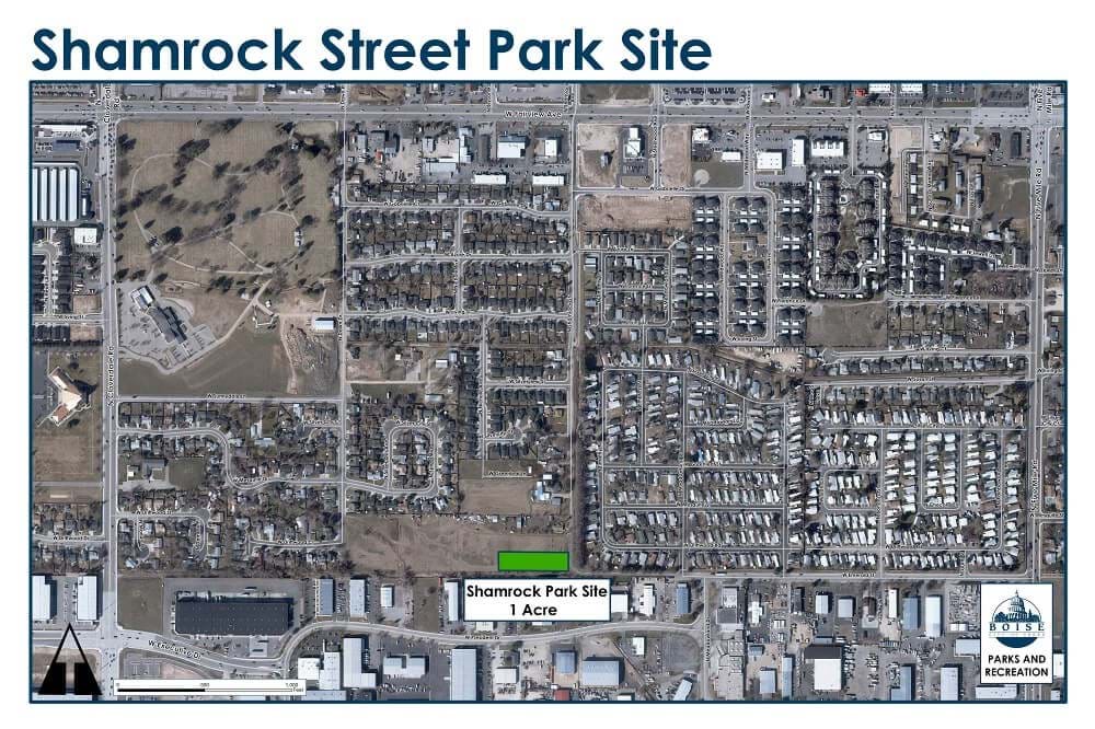 shamrock park site map of area