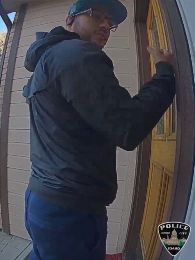 Adult Male at knocking on door at 4pm