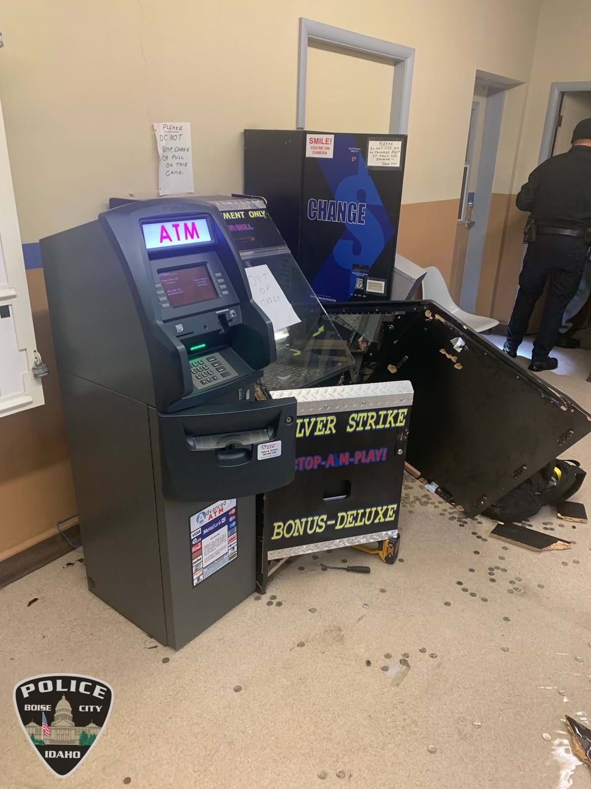 Damaged ATM and Change machines