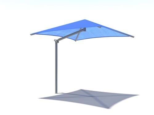 Depiction of shade structures to be installed in park.