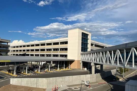 Large parking garage at the Boise Airport