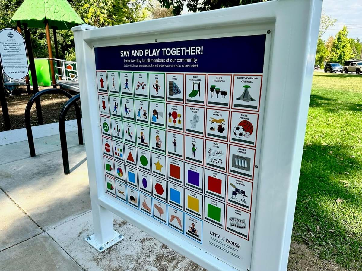 Inclusive Playground Communication Board located at Bowden Park
