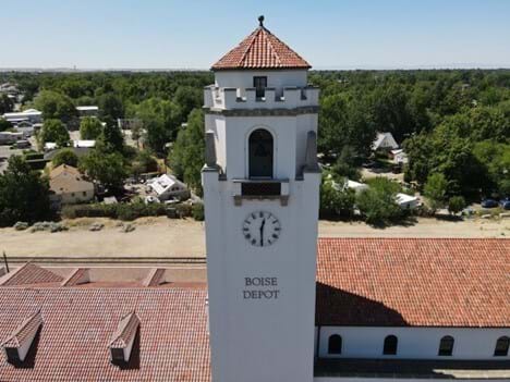 Boise Depot Clock Tower Aerial View