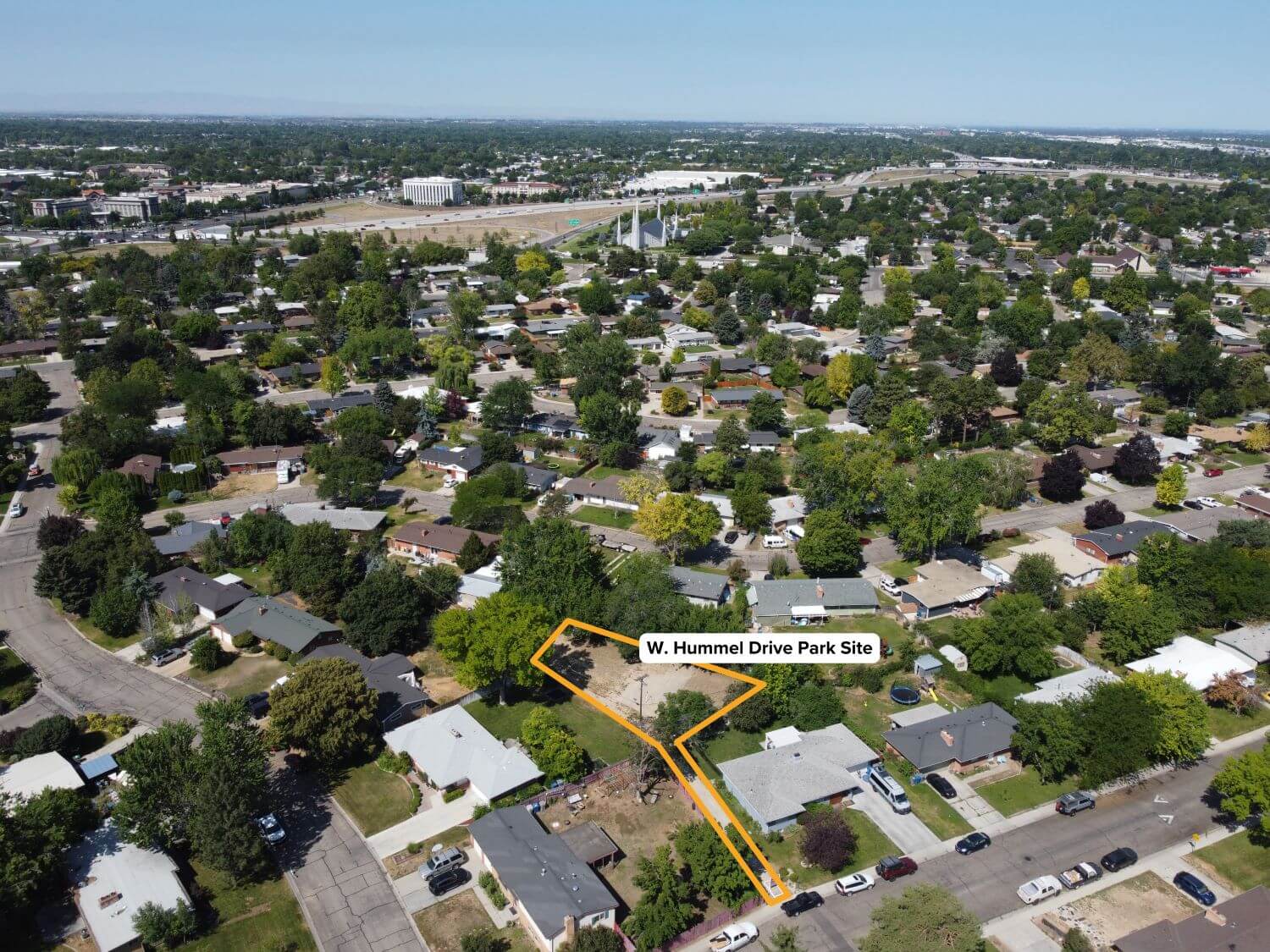 Hummel Drive Park site aerial view.