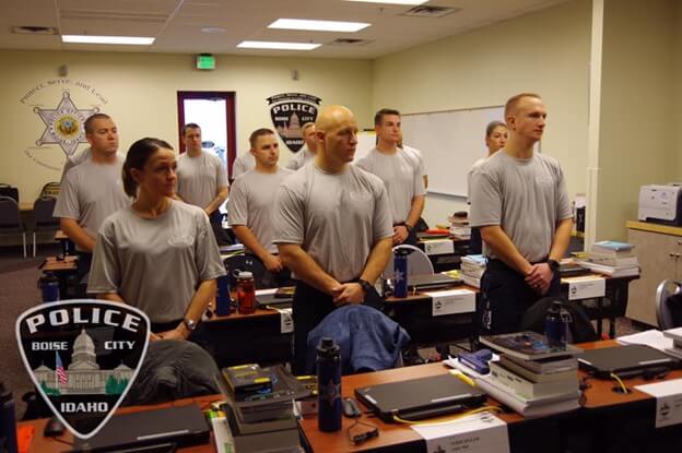 Entry Level Recruits in a classroom.