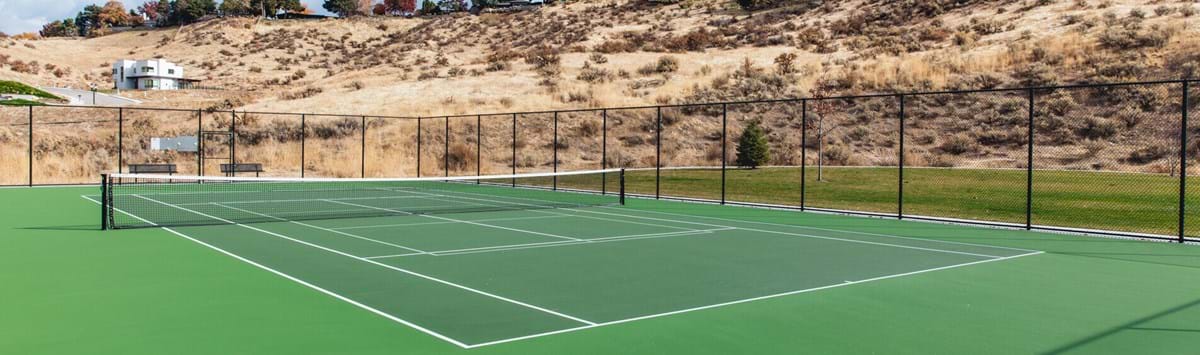 boise hills park tennis court on a sunny day