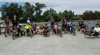 Group Handcycle Ride at Idaho Youth Adaptive Sports Camp 