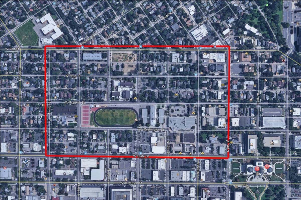 Boise High Special Parking District Map