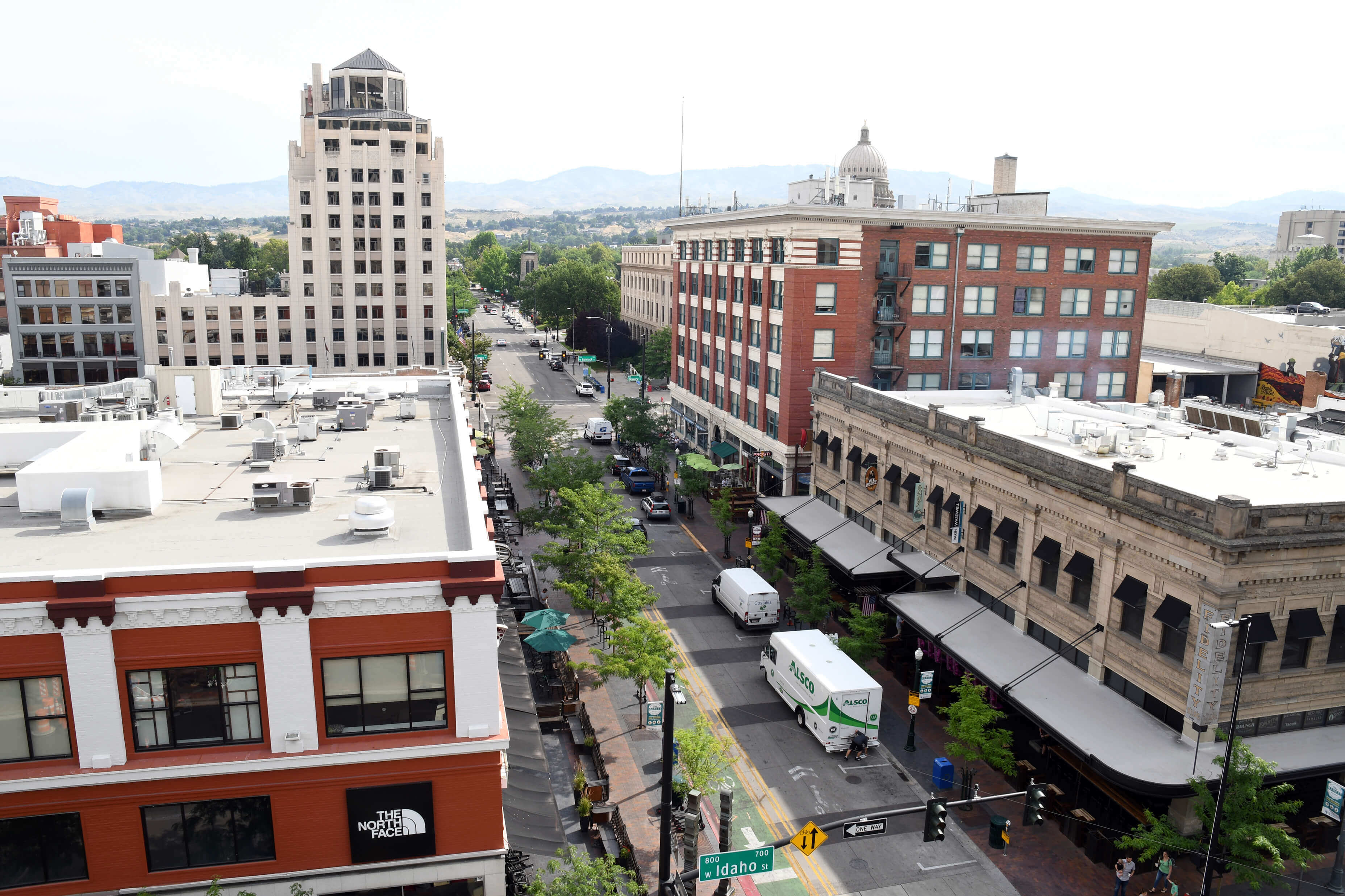 Downtown buildings from above